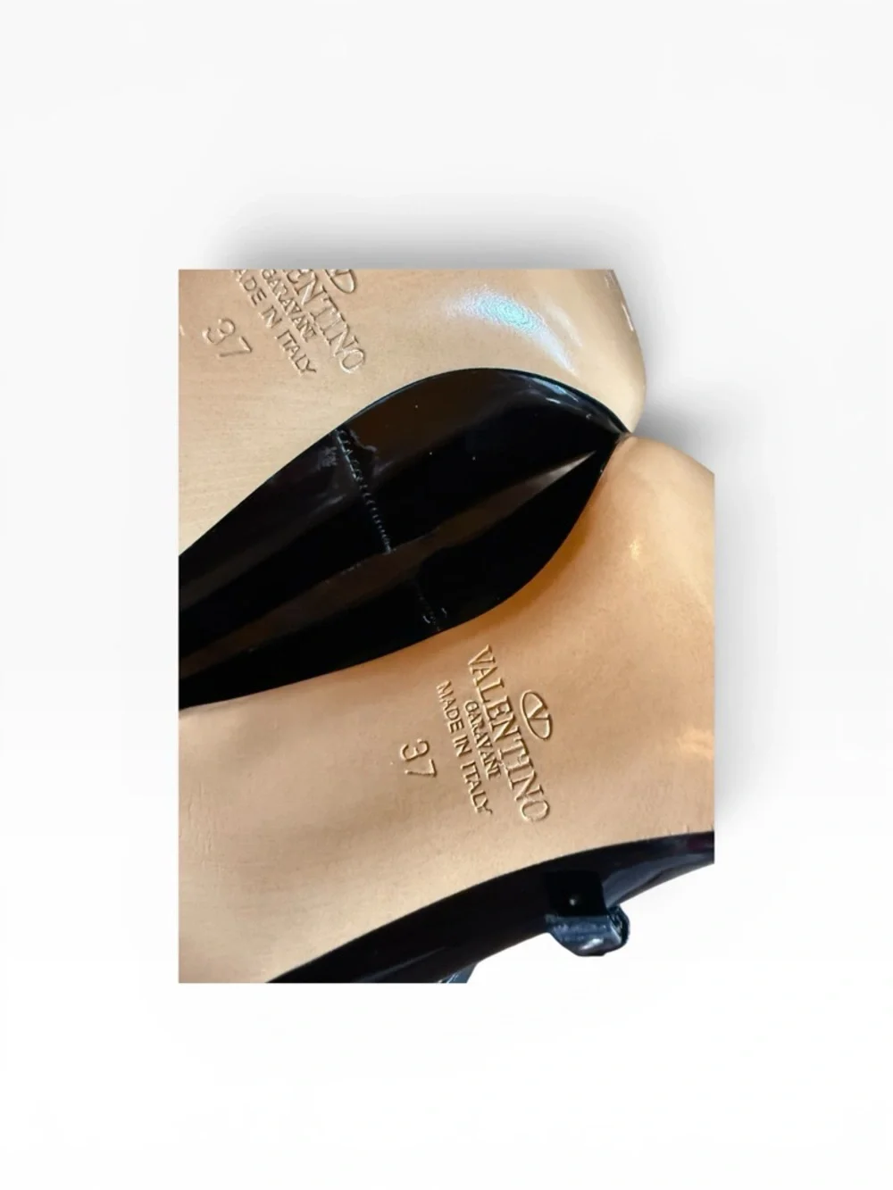 Valentino Garavani Black Leather Love Latch Strappy Pointed Toe Pumps EU37 US 7